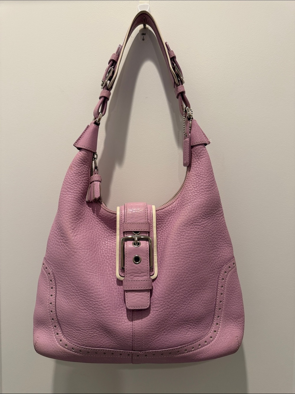 Coach Y2K Hamptons SoHo 5054 Lilac  Pebbled Leather Hobo Shoulder Bag